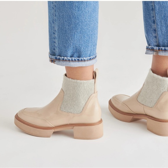 Dolce Vita Tan and Cream Ankle Boots - Picture 2 of 10